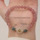 Strawberry Quartz Chalcedony Jade Healing Bracelet