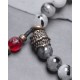 Black Rutilated Quartz Ebony Wood White Crystal Success Bracelet Black Rutilated Quartz Ebony Wood White Crystal Success Bracelet