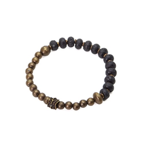 Lava Rock Copper Balance Cuff Bangle