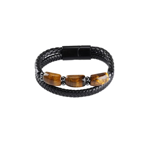 Tiger Eye Protection Willpower Leather Bracelet Tiger Eye Protection Willpower Leather Bracelet