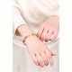14K Gold Plated Golden Silk Jade Peace Buckle Bracelet 14K Gold Plated Golden Silk Jade Peace Buckle Bracelet