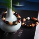Ebony Wood Cat Engraved Protection Bracelet