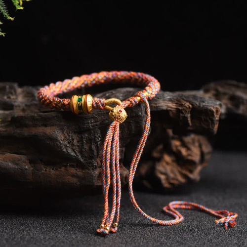 Tibetan Luck Prayer Wheel Bead Bracelet