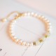 14K Gold Plated Pearl Hetian Cyan Jade Sincerity Bead Bracelet 14K Gold Plated Pearl Hetian Cyan Jade Sincerity Bead Bracelet