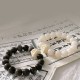 Silver Sheen Obsidian Bodhi Seed Lion Bracelet Silver Sheen Obsidian Bodhi Seed Lion Bracelet