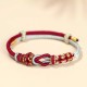 Handmade Peach Blossom Peace Knot Luck Bracelet