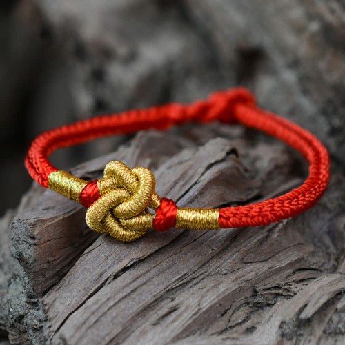Handmade Chinese Knot Luck Strength Braided Bracelet Handmade Chinese Knot Luck Strength Braided Bracelet