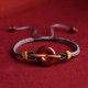 Handmade Cinnabar Peace Buckle Blessing Bracelet Handmade Cinnabar Peace Buckle Blessing Bracelet