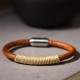 Tibetan Leather Five Elements Luck Braided Bracelet Tibetan Leather Five Elements Luck Braided Bracelet