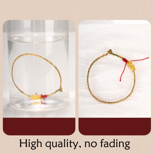 Year of the Dragon Colorful Carved Success Braided Bracelet