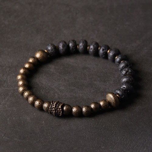 Lava Rock Copper Balance Cuff Bangle