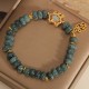 Jade Chinese Lock Charm Peace Luck Bracelet