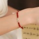 Natural Red Agate Endless Knot Confidence Bracelet