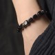 Obsidian Crystal Copper Strength Couple Bracelet