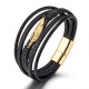 Feather Multilayer Leather Titanium Calm Bracelet Feather Multilayer Leather Titanium Calm Bracelet
