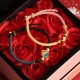 Mountain & Sea Engraved Luck Couple Bracelet