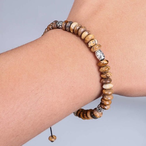 Picture Jasper Positive Beads Bracelet Picture Jasper Positive Beads Bracelet