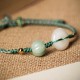 White Jade Peace Buckle Pumpkin Bead Luck Bracelet White Jade Peace Buckle Pumpkin Bead Luck Bracelet