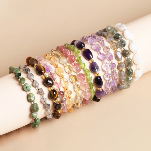Irregular Shape Stone Crystal Meditation Balance Bracelet Irregular Shape Stone Crystal Meditation Balance Bracelet