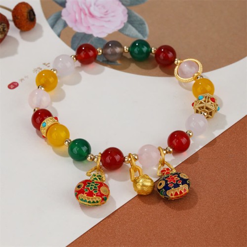 Gold Swallowing Beast Agate Crystal Success Bracelet Gold Swallowing Beast Agate Crystal Success Bracelet