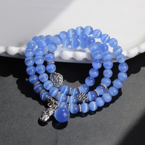 Cat Eye PiXiu Support Triple Wrap Bracelet