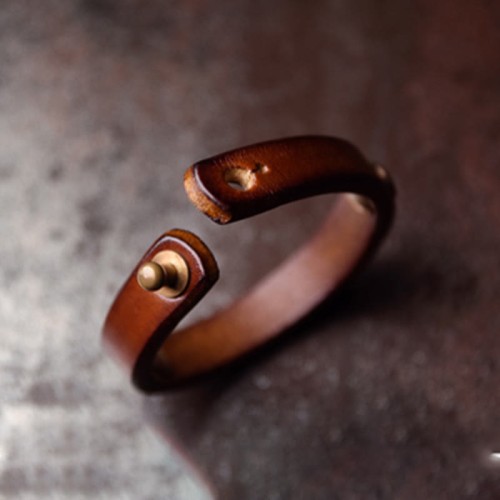 Vintage Handmade Copper Brass Leather Wealth Bracelet Vintage Handmade Copper Brass Leather Wealth Bracelet