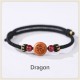 Natural Peach Wood Chinese Zodiac Cinnabar Wealth Bracelet
