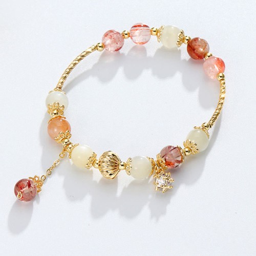 Colorful Rutilated Quartz Cat Eye Zircon Auspicious Bracelet Colorful Rutilated Quartz Cat Eye Zircon Auspicious Bracelet