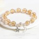 Sterling Silver Citrine Moon Star Bracelet Sterling Silver Citrine Moon Star Bracelet