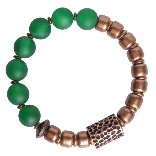 Tibetan Red & Green Agate Copper Confidence Bracelet Tibetan Red & Green Agate Copper Confidence Bracelet