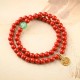Tibetan Cinnabar Green Aventurine Luck Bracelet