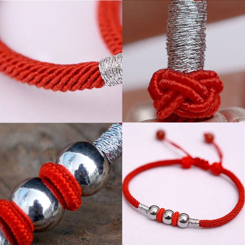 925 Sterling Silver Lucky Bead Protection Bracelet