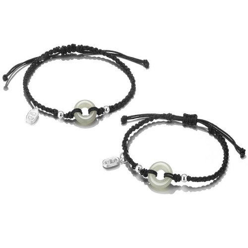 Green Aventurine White Jade Couple Bracelet