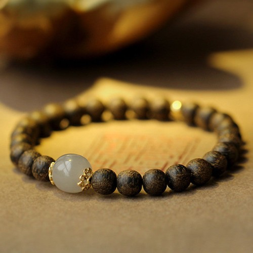 Agarwood Jade Strength Calm Bracelet Agarwood Jade Strength Calm Bracelet