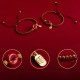 Cinnabar Fu Character Blessing Braided Bracelet Cinnabar Fu Character Blessing Braided Bracelet