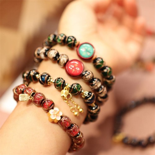 Swallowing Beast Family Wealth Thangka Bracelet