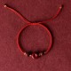 Handmade Lotus Cinnabar Blessing Braid Bracelet
