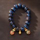 Gold Swallowing Beast Liuli Glass Bead Fortune Bracelet Gold Swallowing Beast Liuli Glass Bead Fortune Bracelet