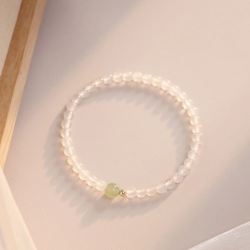 White Agate Jade Protection Bracelet White Agate Jade Protection Bracelet