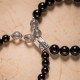 925 Silver Obsidian Moonstone Strength Couple Bracelet 925 Silver Obsidian Moonstone Strength Couple Bracelet