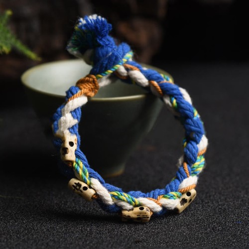 Tibetan Zakiram Goddess of Wealth Bead Luck Bracelet