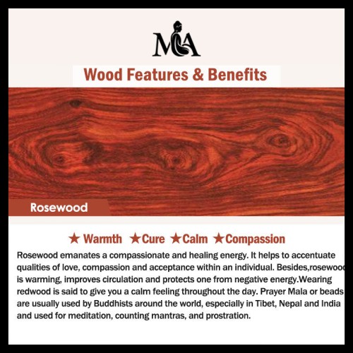 Tibetan Rosewood Heart Sutra Bracelet