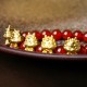 Year of the Dragon Red Agate Copper Coin Fu Character Bracelet Year of the Dragon Red Agate Copper Coin Fu Character Bracelet