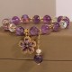 Amethyst Pearl Flower Charm Transformation Bracelet Amethyst Pearl Flower Charm Transformation Bracelet
