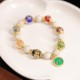 Tibetan Five Gods of Wealth Liuli Glass Bracelet Tibetan Five Gods of Wealth Liuli Glass Bracelet