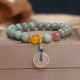 Natural Jade Strawberry Quartz Peace Buckle Prosperity Bracelet Natural Jade Strawberry Quartz Peace Buckle Prosperity Bracelet