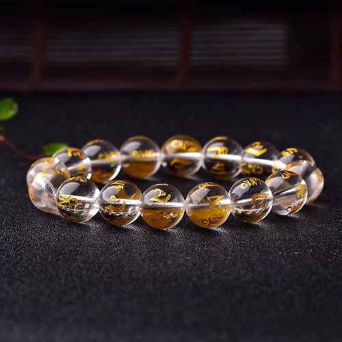 White Crystal Black Onyx Meditation Bracelet White Crystal Black Onyx Meditation Bracelet