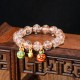 Gold Swallowing Beast Fluorescent Liuli Glass Success Bracelet Gold Swallowing Beast Fluorescent Liuli Glass Success Bracelet