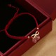 Strawberry Quartz Endless Knot Love Healing Bracelet