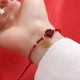 Cinnabar Fu Character Blessing Braided String Bracelet Cinnabar Fu Character Blessing Braided String Bracelet